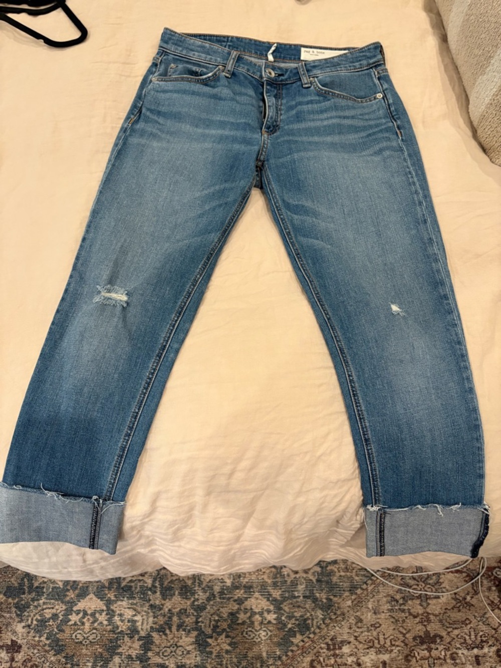 Cuffed slim boy Jean